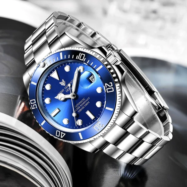 LIGE Classic Men Mechanical Wristwatch Luxury Ceramic Bezel Automatic Watch Sapphire Glass Watch for Men Relogio Masculino Box - Image 3