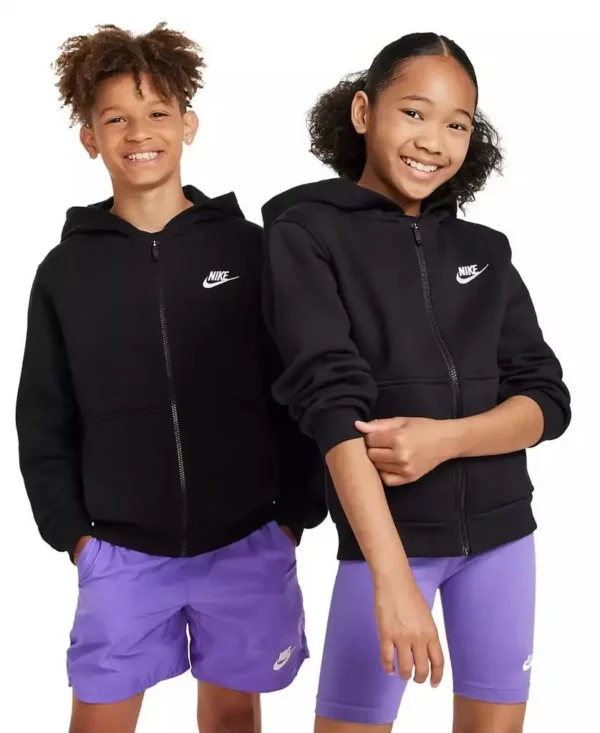 Nike | Big Kids Sportswear Club Fleece Full-Zip Hoodie - Image 5