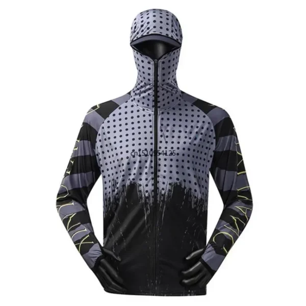 2024 Anti-UV Sunscreen Fishing Jersey Professional Fishing Hoodie With Mask Fishing Shirt Breathable Quick Dry