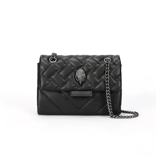 KURT GEIGER LONDON Women Shouder Bag Fashion Mini Quilted Eagle Metal Cross Body Bag Embroidery PU Leather Ladies Brand Purse