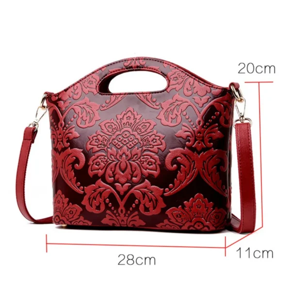 MOTAORA Women Leather Shouder Bag 2024 New High Quality Chinese Style Tote Bags Vintage Embossed Handbag Floral Retro Bag Ladies - Image 6