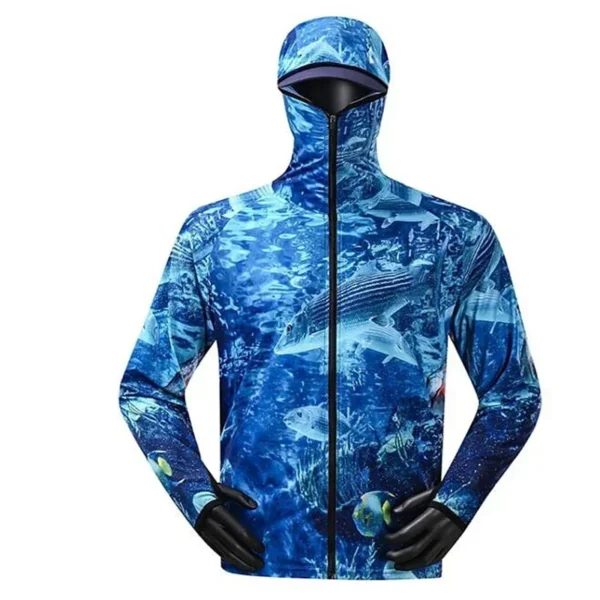 Long Sleeve Fishing Clothing Men's Anti-UV Comfortable Ventilation Printing Fishing Shirts Sublimation Hoodie Jerseys - Image 3