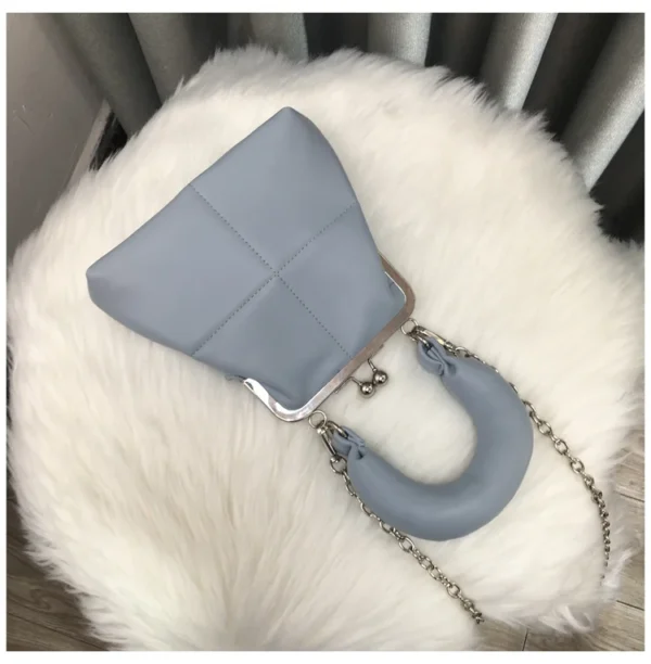 Korean Women Shouder Bags small Designer Short Handle Handbags and purse Pu Leather Chains Crossbody Bag Lady phone Sling bag - Image 3