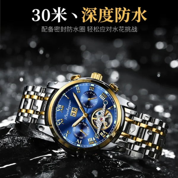 Genuine Goods Men's Mechanical Watch Waterproof Luminous Multifunctional Watch - Image 3