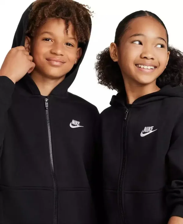 Nike | Big Kids Sportswear Club Fleece Full-Zip Hoodie - Image 6