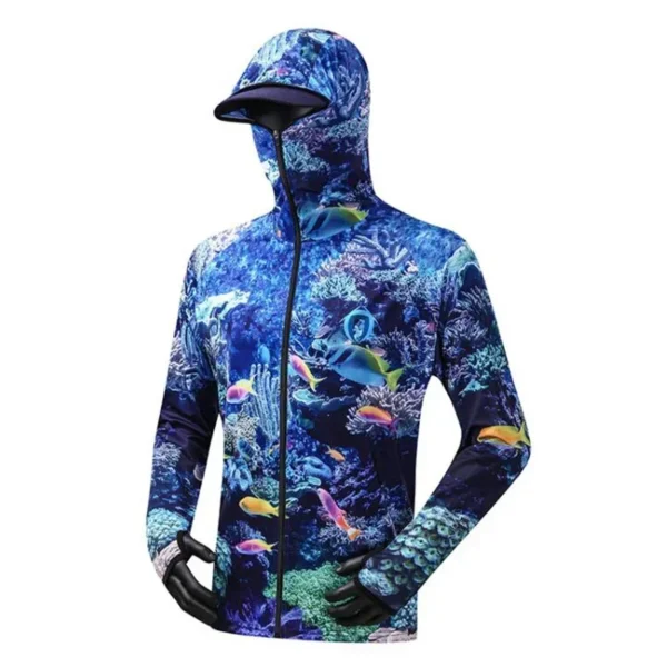 2024 Anti-UV Sunscreen Fishing Jersey Professional Fishing Hoodie With Mask Fishing Shirt Breathable Quick Dry - Image 3