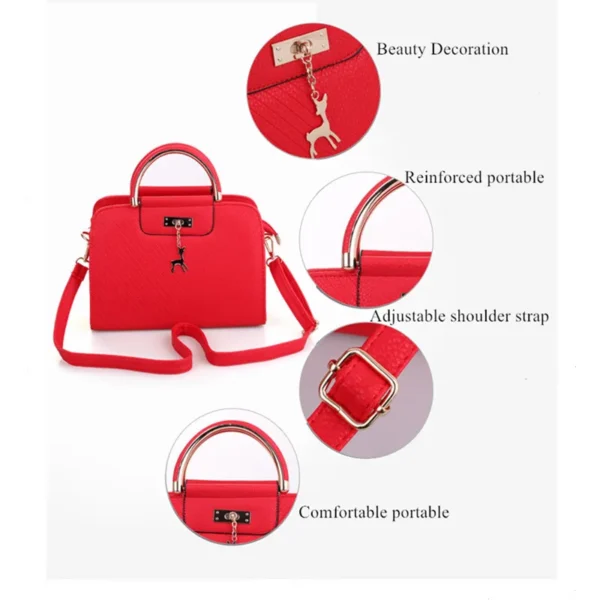 Vento Marea Designer Bag For Women 2023 New Luxury Tote Deer Metal Decration Shoulder Bag Red Bride Handbag Female Free Shipping - Image 2