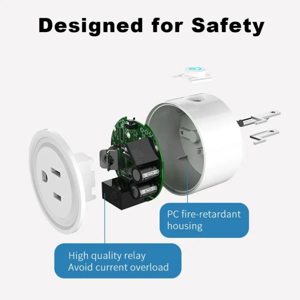 Tuya Smart Plug WiFi Socket 20A with Power Monitoring US Canada Mexico Peru Japan Timing Voice Control Support Alexa Google Home - Image 6