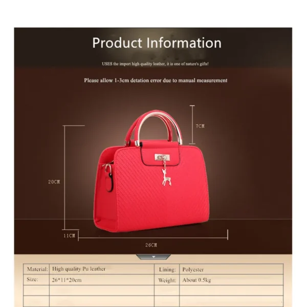 Vento Marea Designer Bag For Women 2023 New Luxury Tote Deer Metal Decration Shoulder Bag Red Bride Handbag Female Free Shipping - Image 5