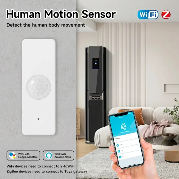 Tuya WiFi Zigbee PIR Motion Sensor Smart Home Human Body Infrared Detector Security Smart Life Works With Alexa Google Home