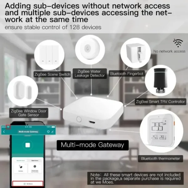 Tuya Home Multi-mode Gateway Smart Hub Smart Home Bridge WiFi ZigBee Gateway Wireless Remote Smart Life APP Works Alexa - Image 4