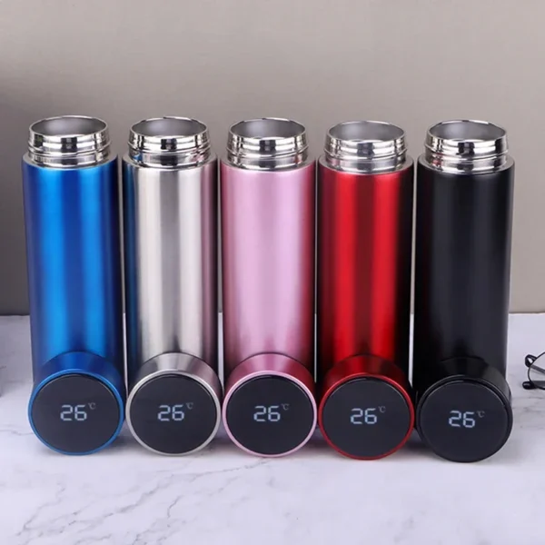 500ml Smart Water Bottle Keeps Cold and Heat Thermal Bottle Stainless Steel Vacuum Flasks Thermos Temperature Display Gift - Image 2