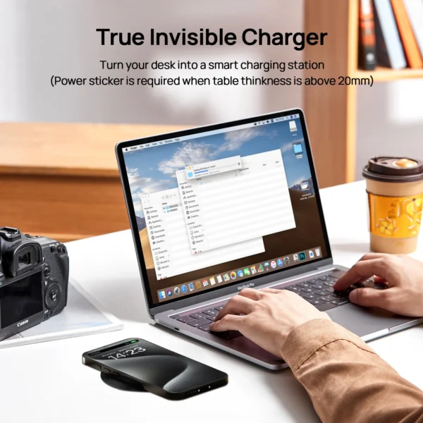 KPON Invisible Wireless Charger 30mm Under Table QI Charger Furniture Desk Wireless Charging Station for iPhone 16/15/14/13/12/8 - Image 2