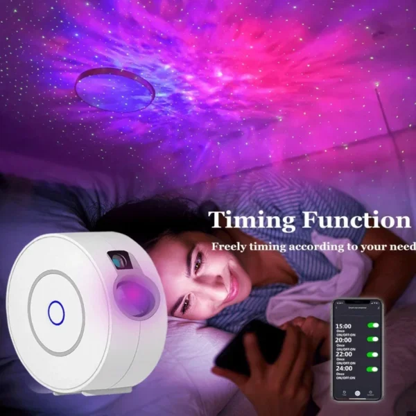 Tuya Smart Star Projector WiFi Laser Starry Sky Projector Waving Night Light Led Colorful APP Wireless Control Alexa Compatible - Image 3