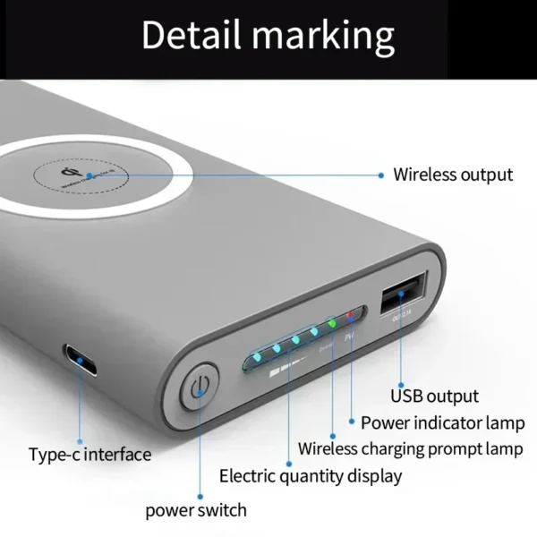 Lenovo Large Capacity Power Bank 200000mAh Portable Charger 120W Fast Charging Wireless PowerBank For iPhone Huawei Samsung - Image 3