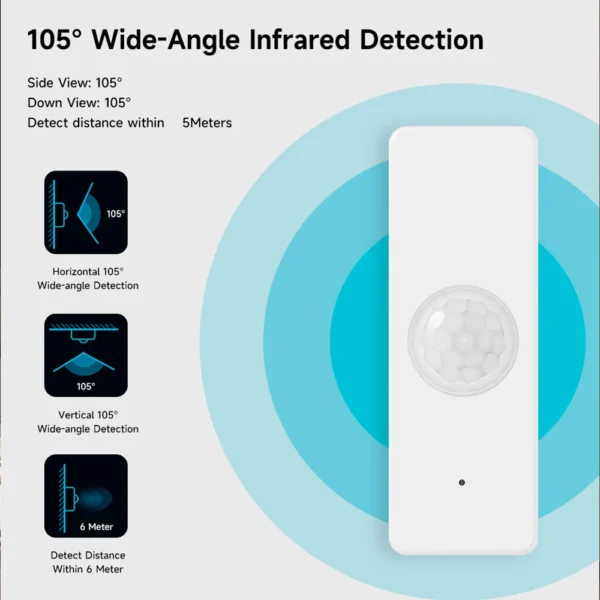 Tuya WiFi Zigbee PIR Motion Sensor Smart Home Human Body Infrared Detector Security Smart Life Works With Alexa Google Home - Image 4