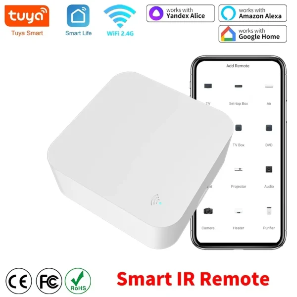 Tuya WiFi IR Remote Control Smart Universal for TV Air Conditioner Alexa Remote Control Work with Google Home Yandex Google