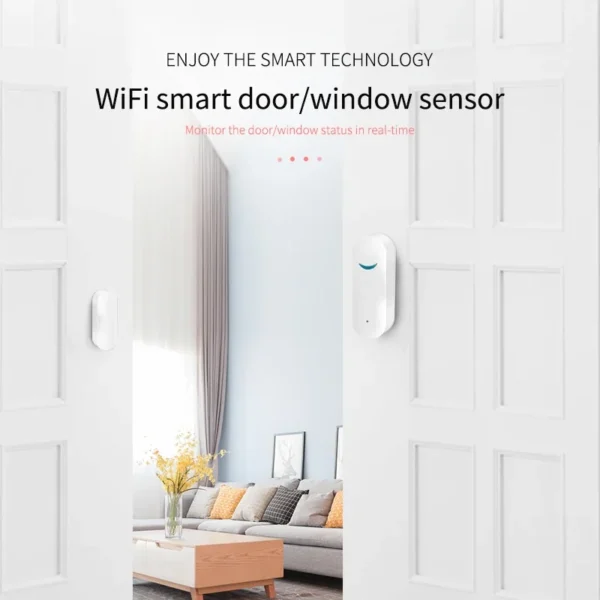 Tuya Smart WiFi Door Window Sensor AW201 Door Open / Closed Detectors Wifi Home Alarm Work With Alexa Google Home Smart Life App - Image 2