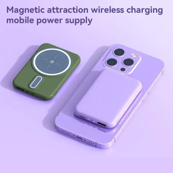 Mini 50000mAh Magnetic Power Bank Wireless Ultra-Thin Portable Charger 22.5W PD Fast Charging Powerbank for iPhone Samsung - Image 4