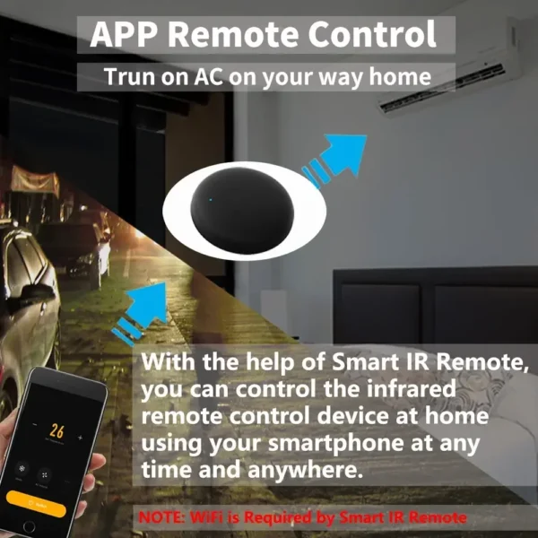 Tuya WiFi Smart IR Remote Control Smart Life APP Replace TV DVD AUD AC Remote Works with Alexa Google Home - Image 2